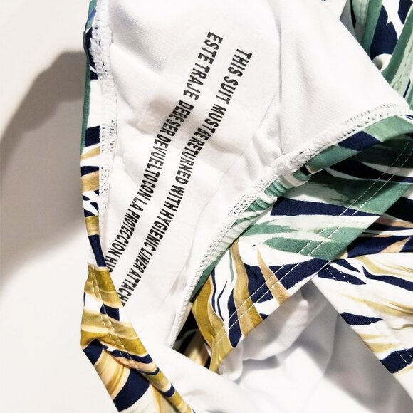 NEW Hurley Women's L One Piece Swimsuit Cayman Palms Tropical Leaf UPF 50+ Comfy - Picture 12 of 14